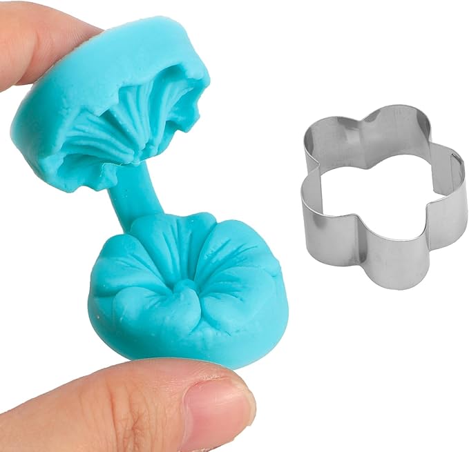 Molde de Silicona para Flores, 4 Sets con Cortadores para Hornear miniatura 6