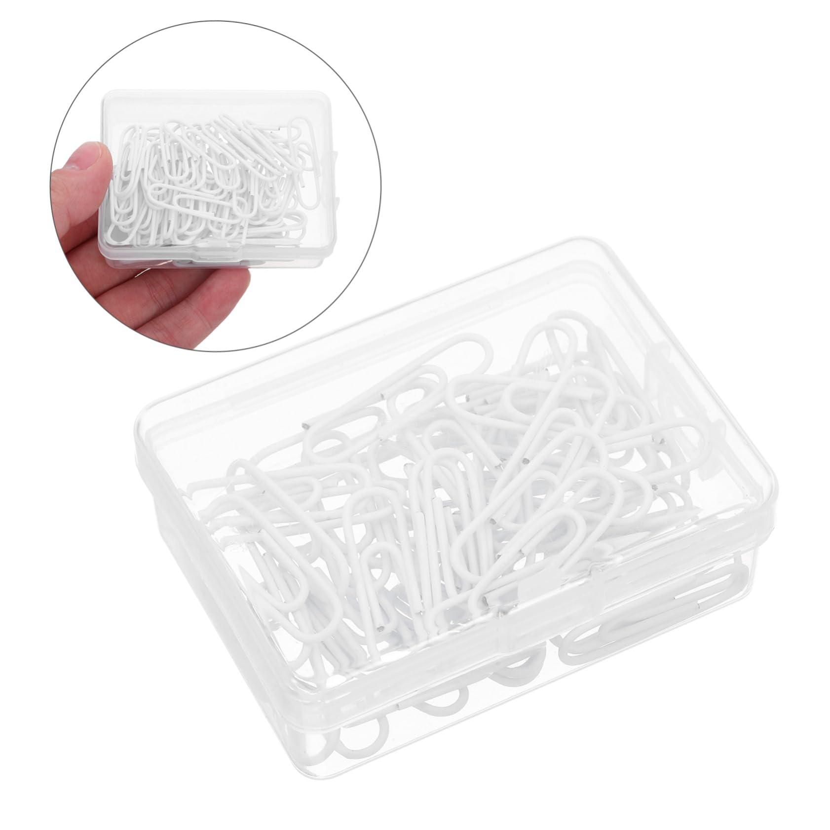 NUOBESTY 750 Stück büroklammern Papierklammern Papierclips White