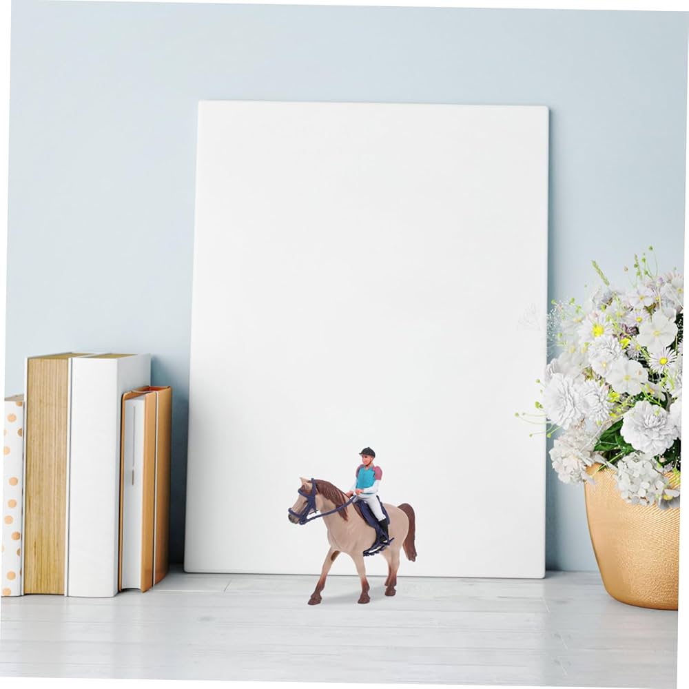 Amazon.co.jp: NULYLU シミュレーション 騎手 装飾品 模型 馬 馬