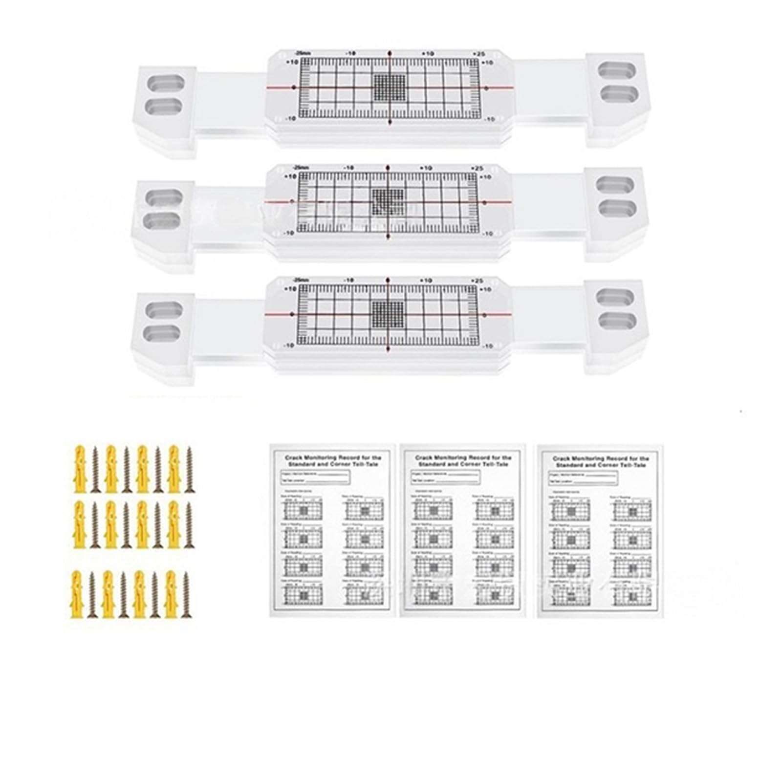 Cracks Monitors Easy to-Use Grids Concrete Cracks Monitorings Record Wall Deformation Monitors Gauge