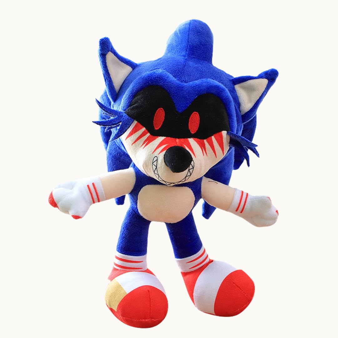 Sonic exe Inspired Plush Toy, Dark Evil Style Stuffed Character Doll, Gaming Inspired Creepy Plushie, Soft Collectible Gift (16 Inch)