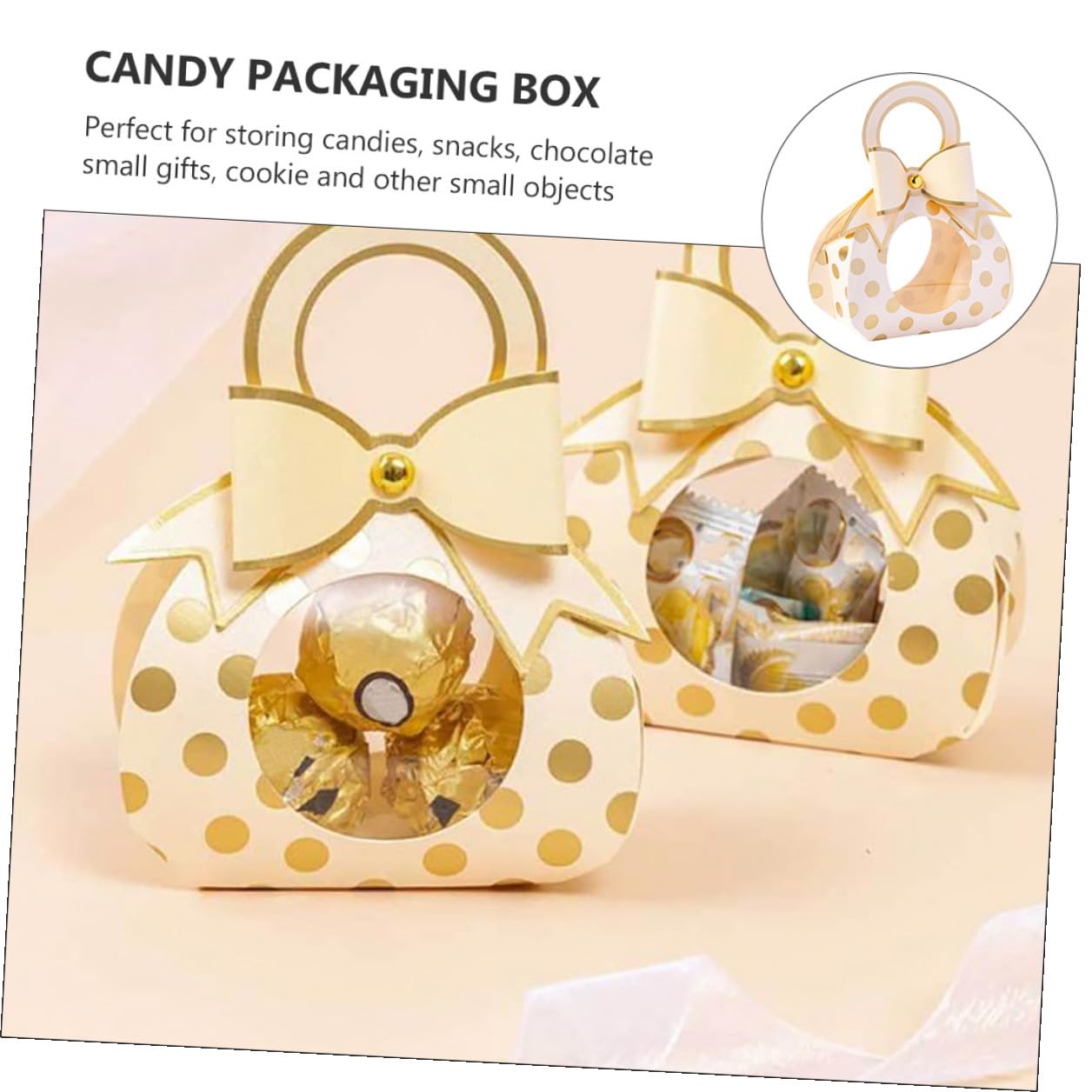 Alasum Leichte Geschenkverpackung mit Griff und Transparentem Fenster 50 Stück Kreative Hochzeitsbonbon Papierbox in Khaki für Partys und Hochzeiten