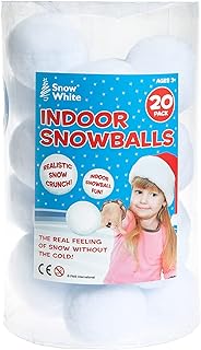 VFM - Realistic Soft Indoor Snowballs 7cm - Artificial Winter White Snow...