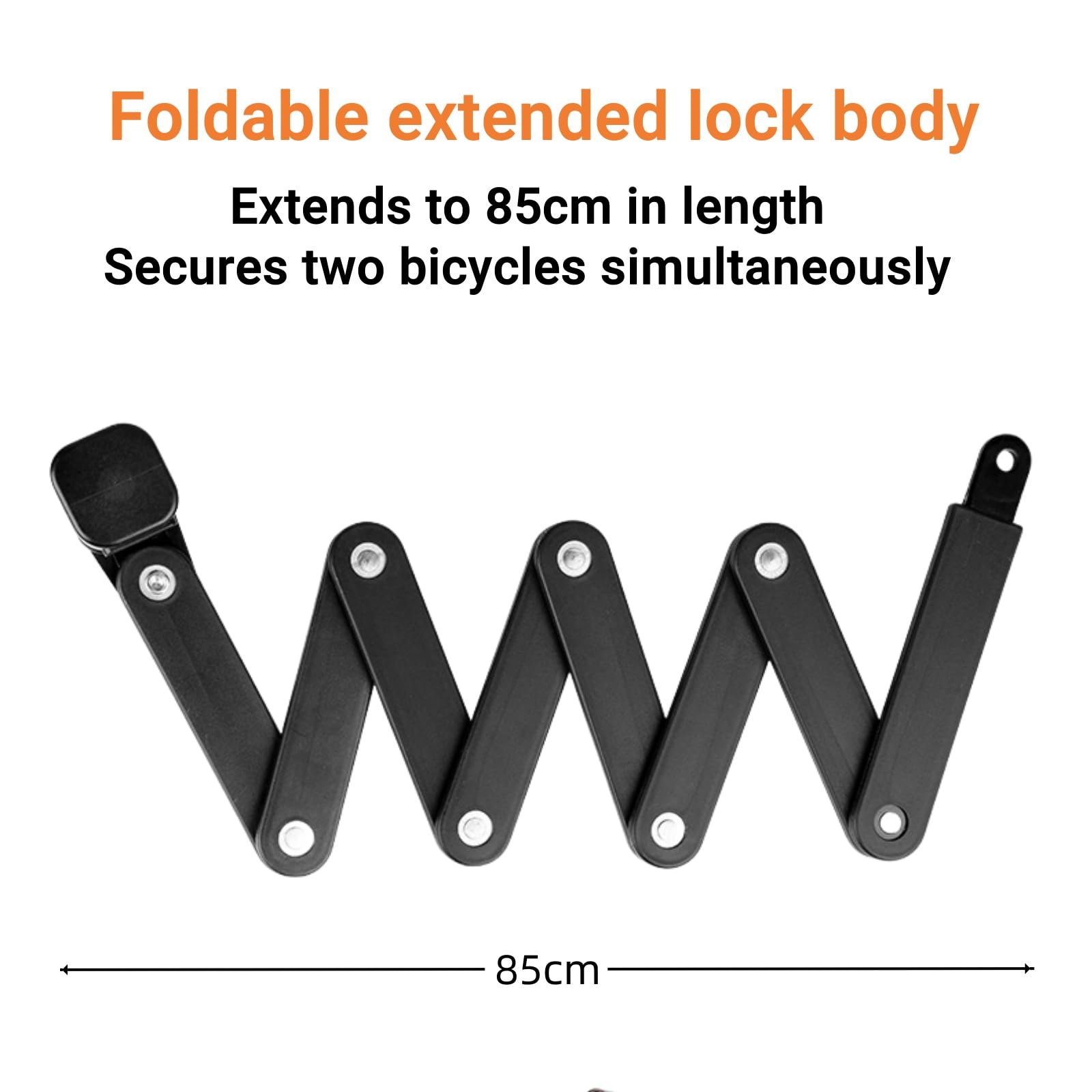Candado plegable para bicicleta, acero endurecido ligero, mecanismo antipalanca, diseño compacto para bicicletas eléctricas, scooters y bicicletas de carretera
