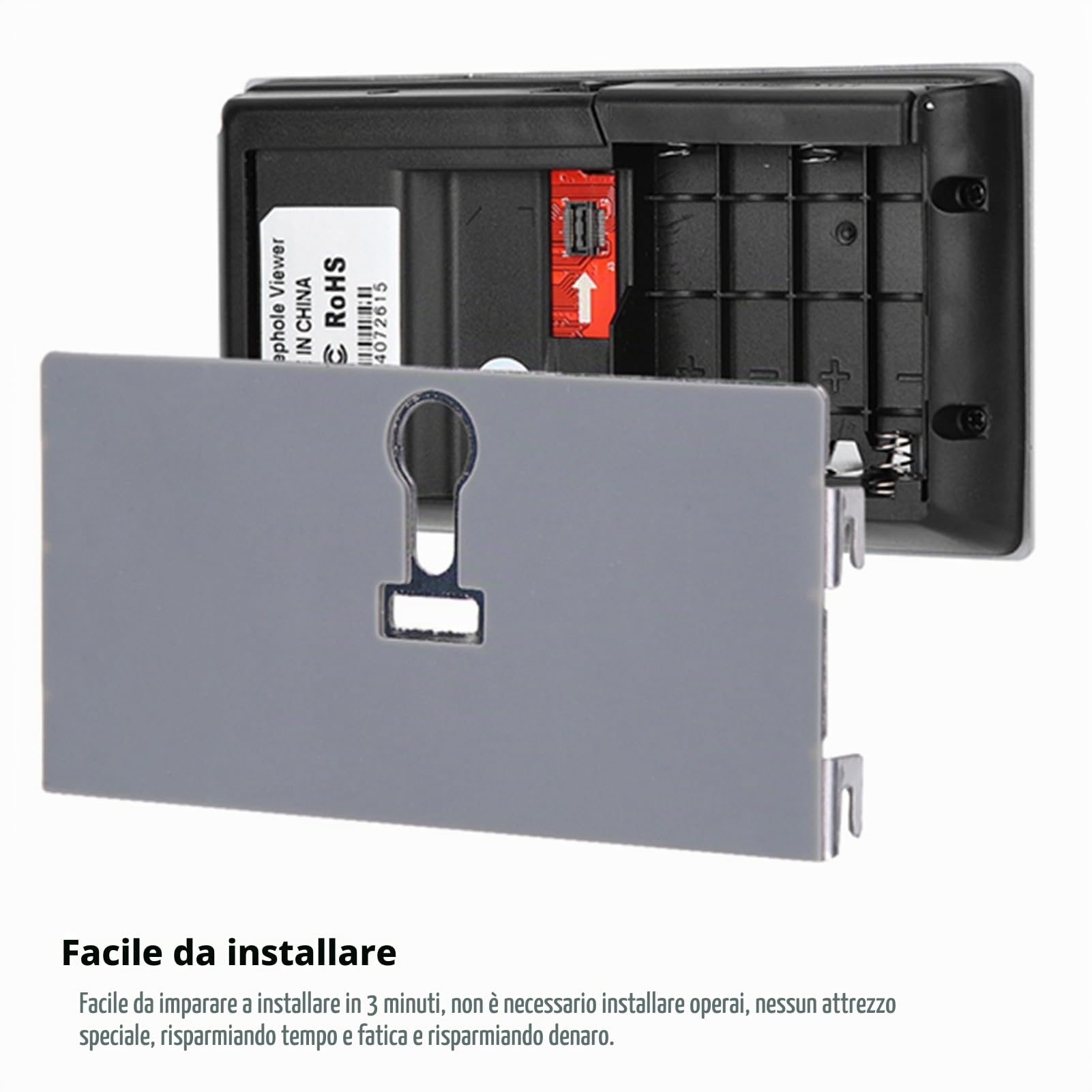 Ligent Sicurezza, Controllo Presenze, Ferramenta e Serratura.5 Lcd Digitale Spioncino da 120 Gradi Visualizzatore Fotografico Elettronico Cat Eye