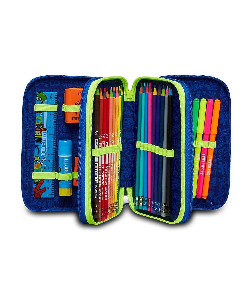 Mitama ASTUCCIO 3 Zip, Children and Boys 3 Zip CASE, Multicolour, Taglia Unica - Image 2