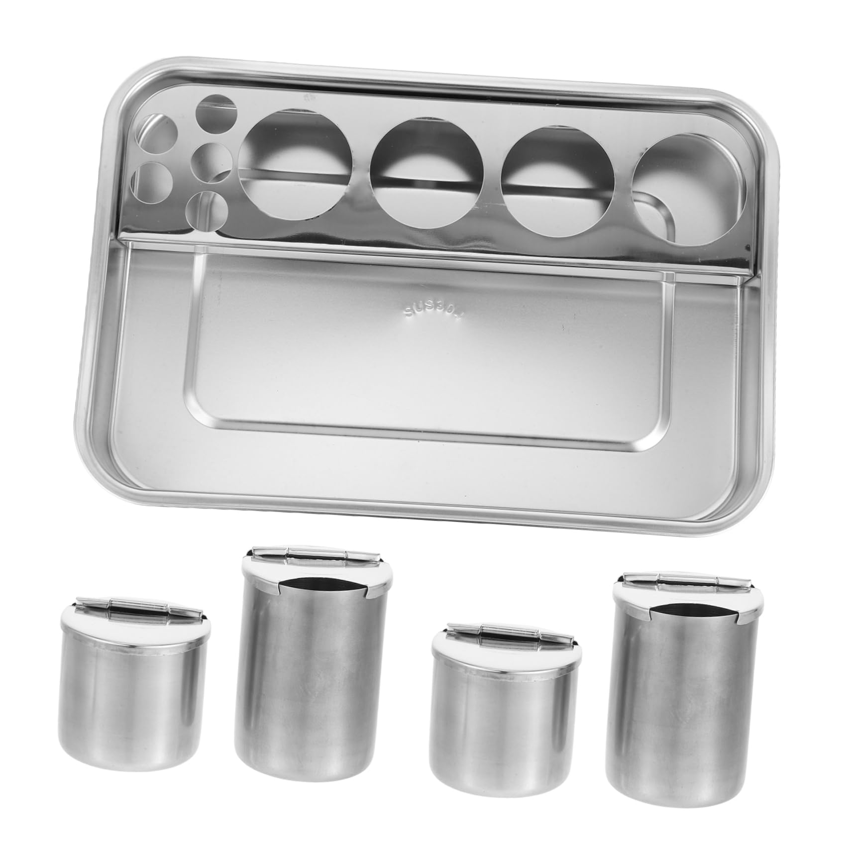 Cabilock Bandeja Rectangular De Acero Inoxidable Enfermería Resistente y Espaciosa Para Almacenamiento y Cambio De Instrumentos Médicos Hospital y Clínica