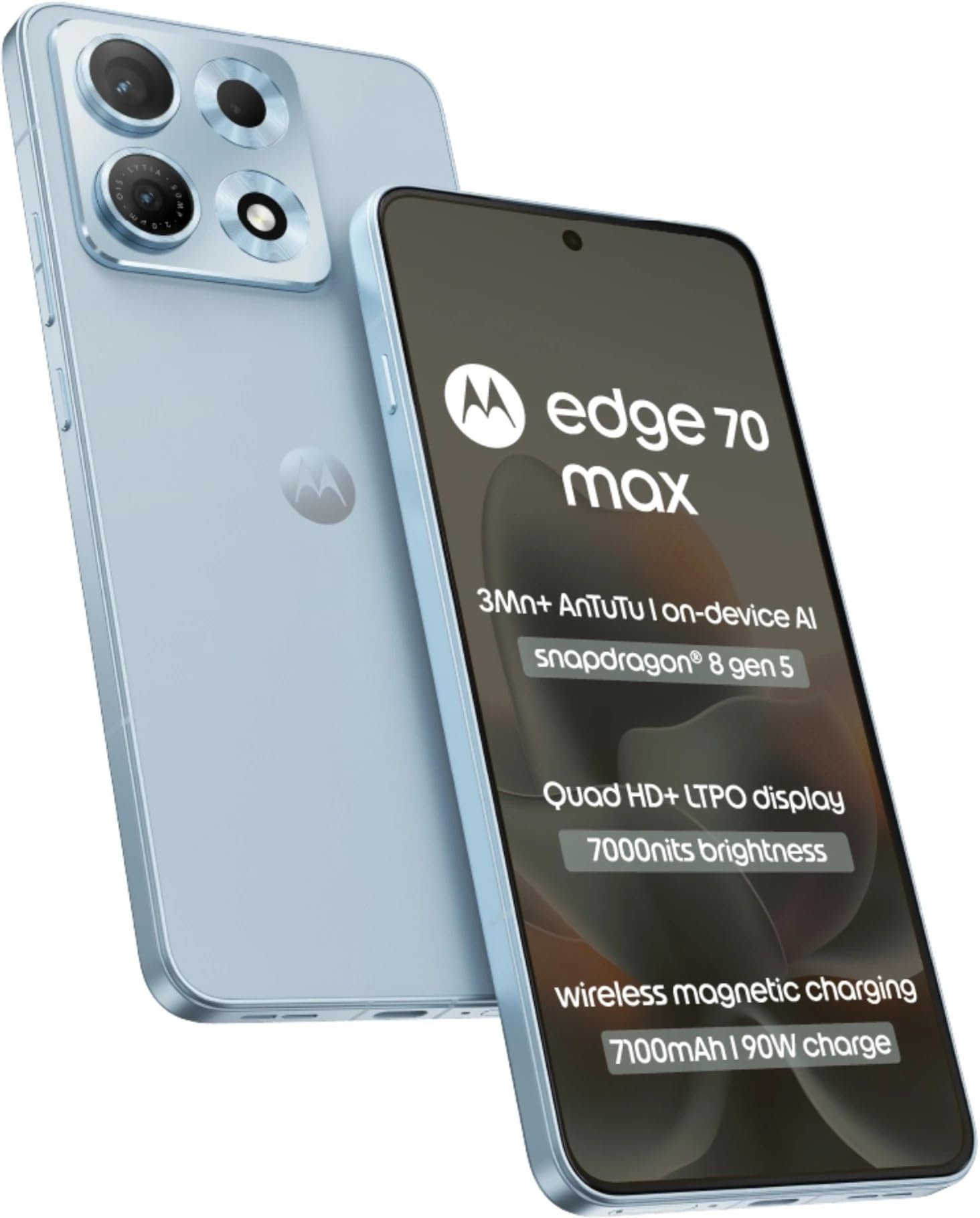 Motorola Edge 70 Max 5G, Pantone Ice Melt, 12GB RAM, 256GB Storage | 6.8 Inch Quad HD+ pOLED Display, Snapdragon 8 Gen 5 Processor, 50MP AI OIS Main + 8MP Ultra-Wide Camera-image-44