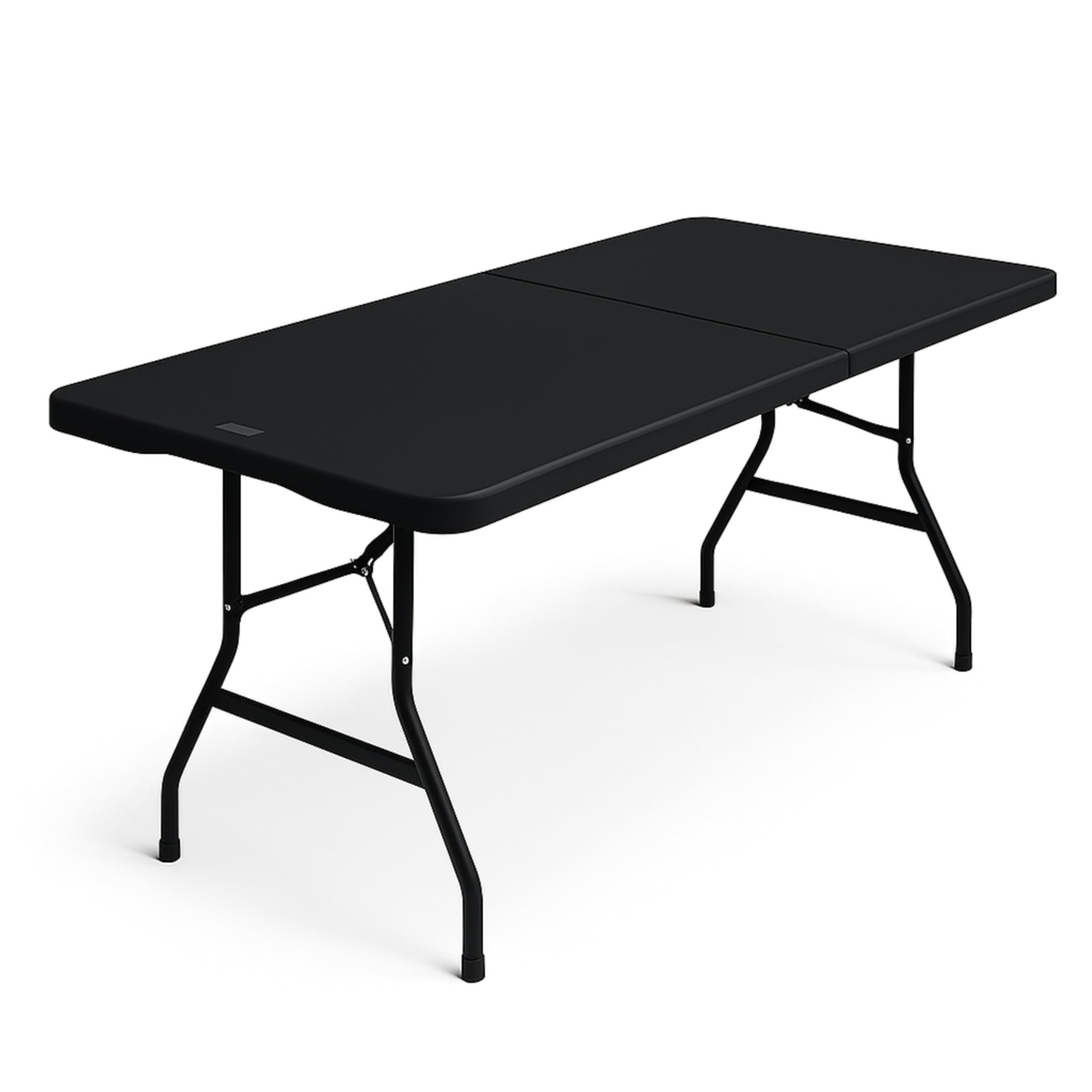 SAKUSEI Anthracite 6ft 1.8m Heavy Duty Folding Trestle Table. 150kg capacity. For Party, Garden, Patio, Office, Dining, indoor or Outdoor Use. With Carry Handle. Folds Away (Anthracite)