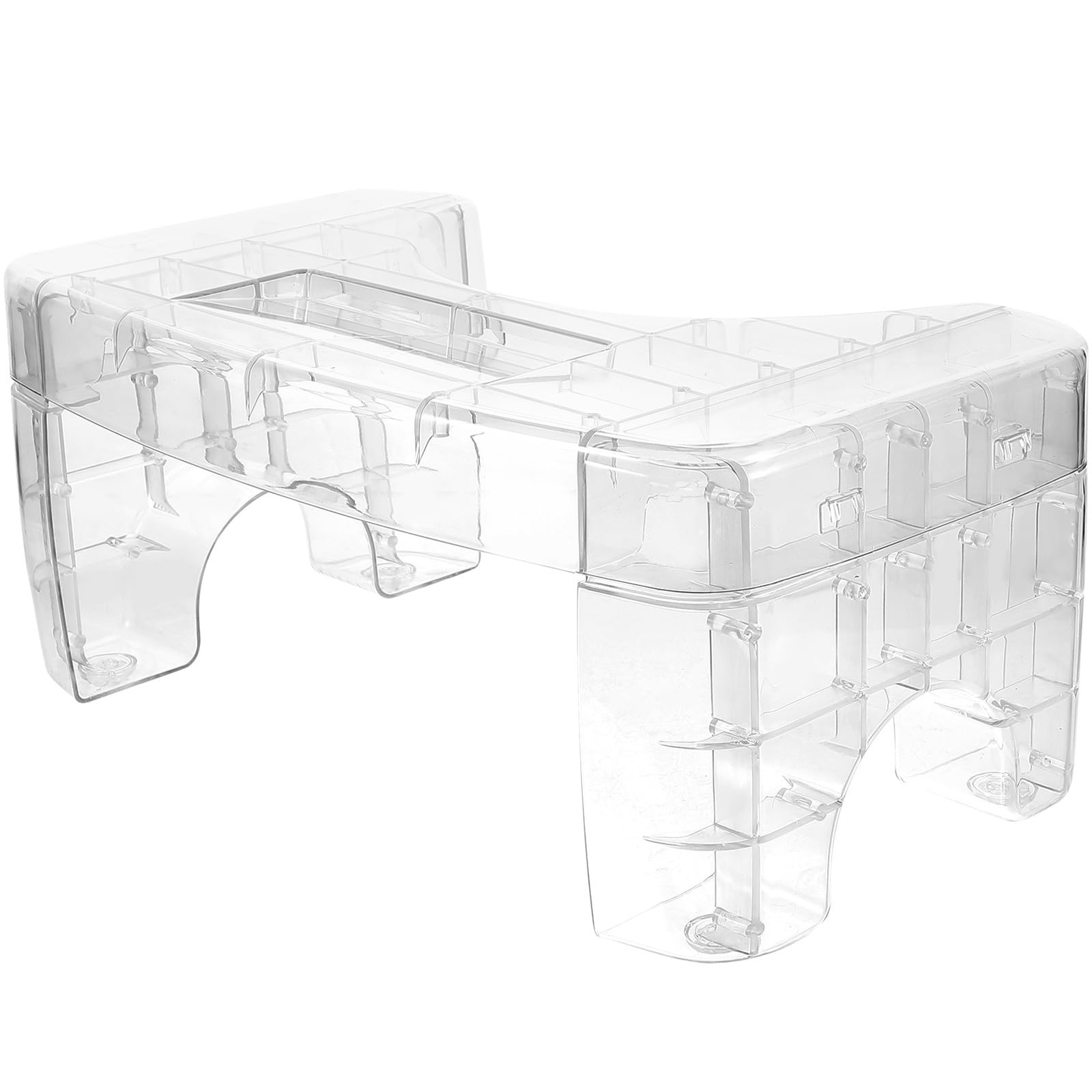Tabouret de toilette robuste en plastique transparent avec surface antidérapante - 8