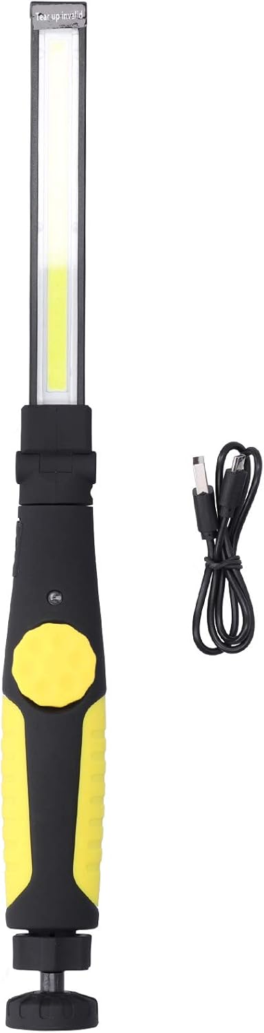 COB LED Work Light Rechargeable, Magnetic Emergency Maintenance Lighting with Stepless Dimming, 360° Rotatable Floodlight for Cars Trucks Boats Camping Roadside Repair