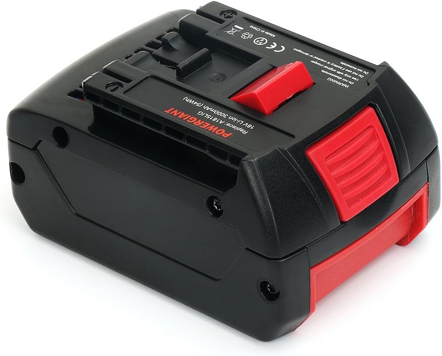 PowerGiant 18V 3.0Ah Li-ion Replacement Battery for Bosch BAT609 BAT609G BAT618 BAT618G BAT619 BAT619G 2607336235 2607336169