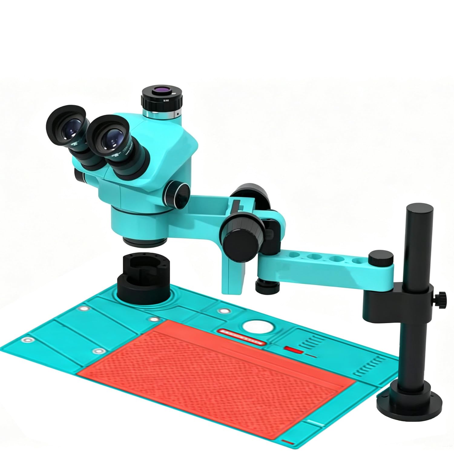 7‑50X, trójokularowy mikroskop stereoskopowy, zaciskany statyw przegubowy z kamerą cyfrową 4K do laboratorium elektronicznego i hobbystycznych projektów naprawczych