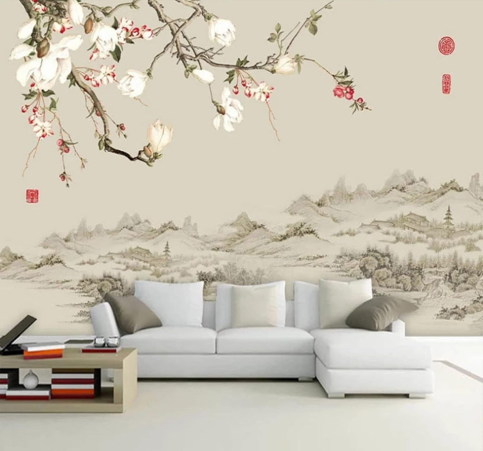 XLMING Vintage Elegant Landscapes Flowers and Birds Scenery 3D Wallpaper Luxury Home Dining Decor Paste Sofa Living Room The Wall for Bedroom Mural-300cm×210cm