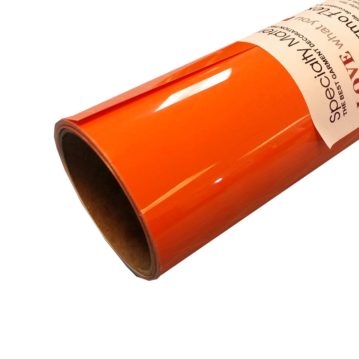 ThermoFlex Plus 15" x 10' Roll Orange Heat Transfer Vinyl by Coaches World