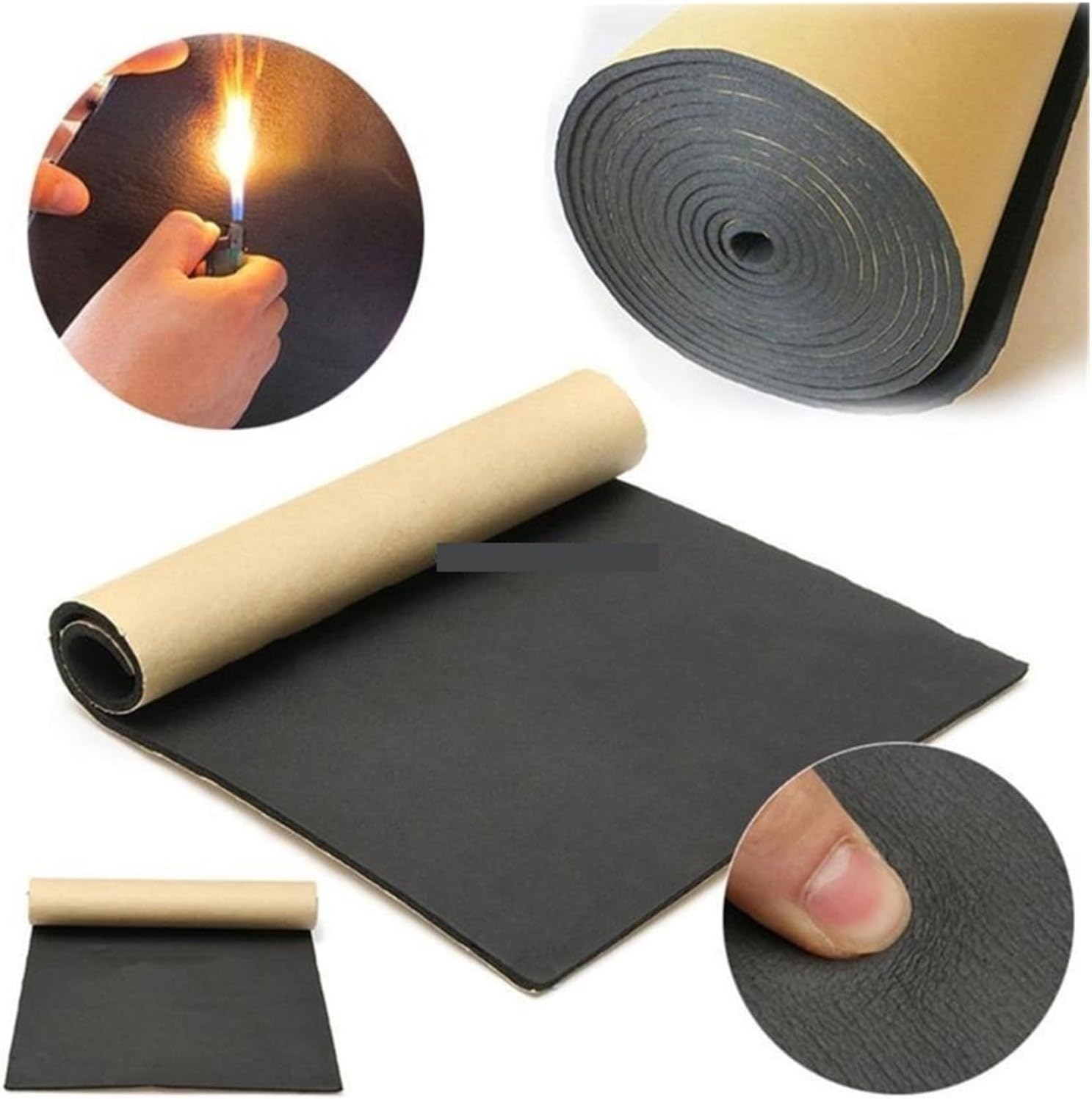 33WB Sound Deadener Compatible with Car 79''x20'' Sound Deadening Mat, 10/20mm Thick Soundproofing Insulation Material, Self-Adhesive(10)