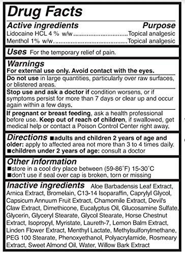 Image of Lidocaine Roll On Pain Relief Cream - Bulk Pain Relief Cream (6)