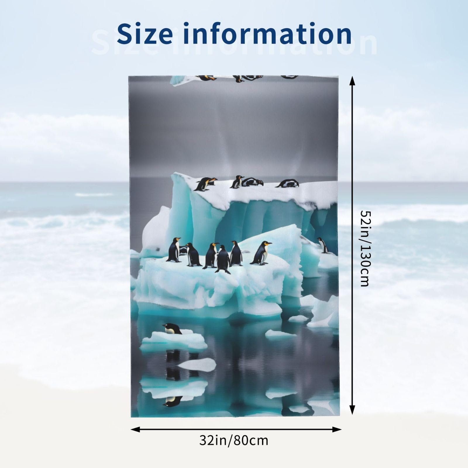 Amazon.co.jp: Penguins On The Icebergプリント特大鮮やかな大人用
