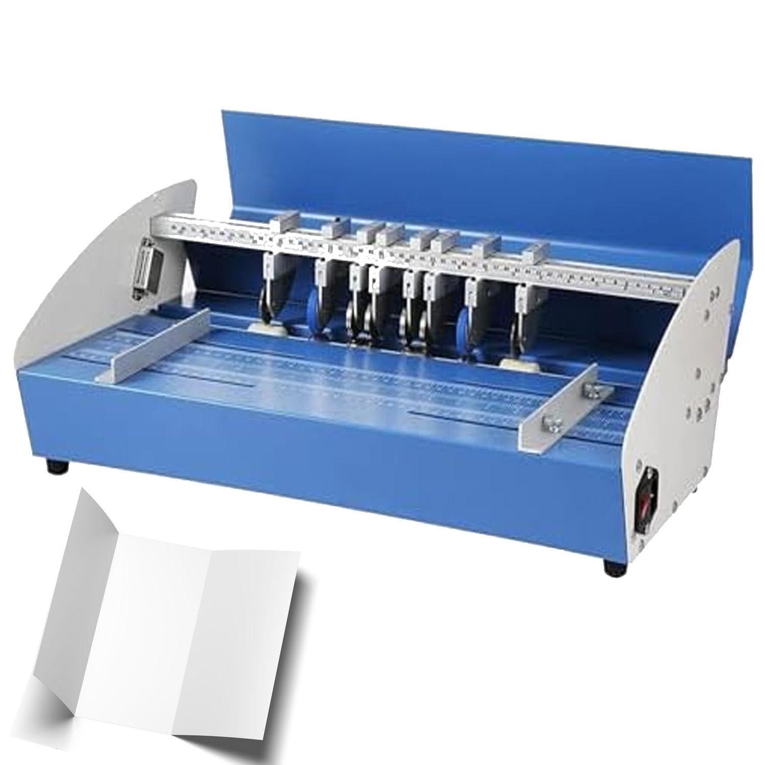 Elektrische Falzmaschine, 460 mm Papierfalzer, Punktezähler, Perforator, strapazierfähig für Karten, Einladungen und Bürodokumente