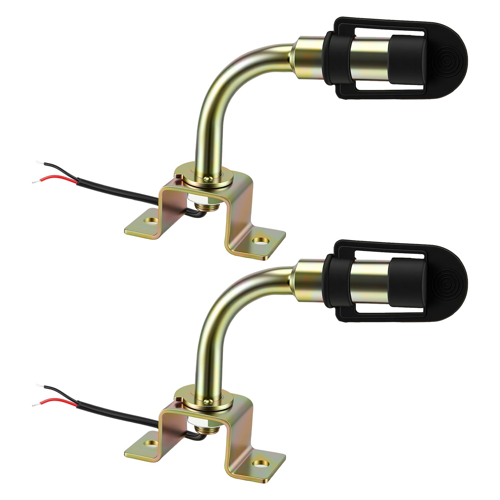 2 Piantone Supporto per girofari a L di 90°, Montaggio Supporto per Luce Lampeggiante, con Cavo da 15cm e Cappuccio in Gomma, per Tutte Le Marche di Macchine agricole, carrelli elevatori, trattori