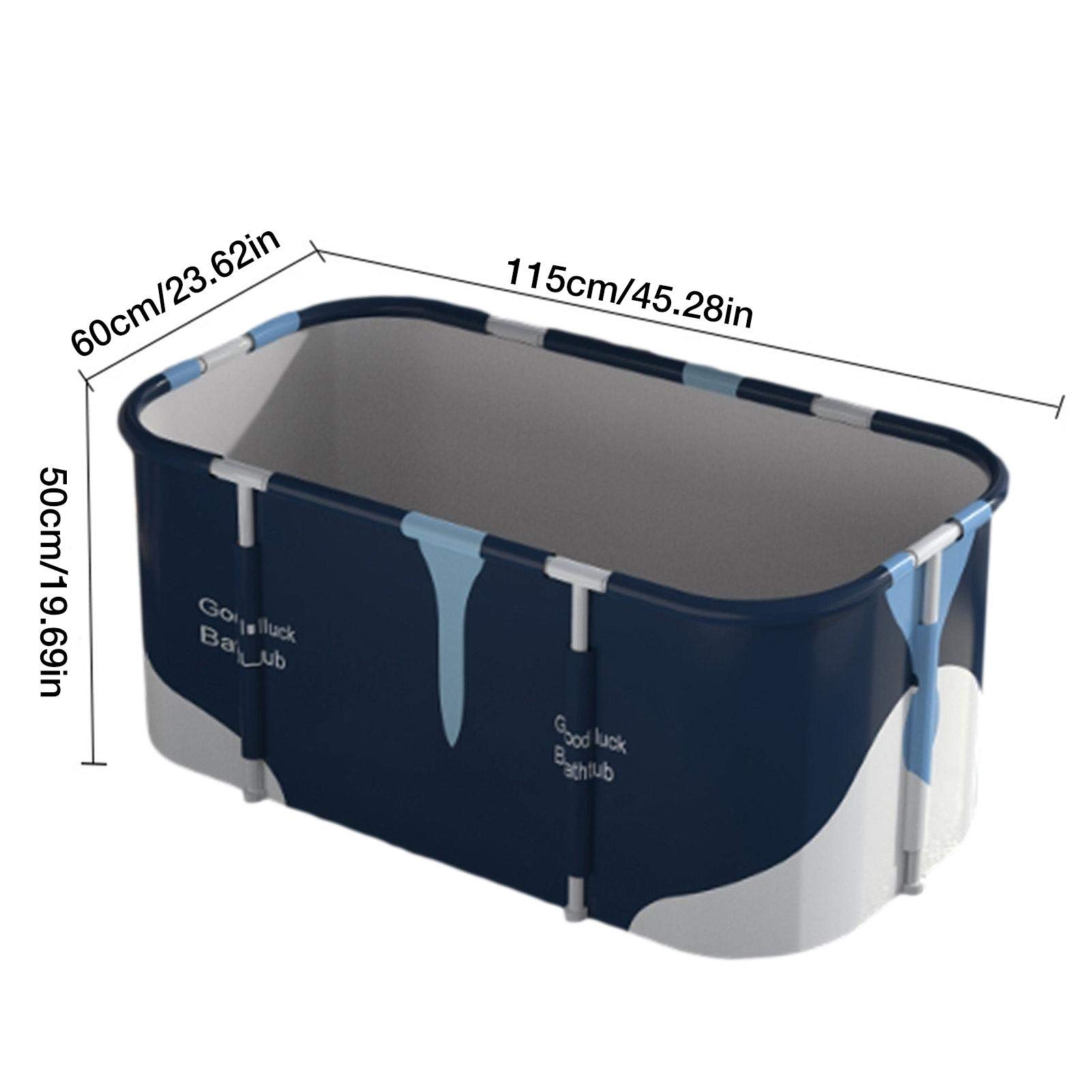Vincente - Vasca da bagno pieghevole per adulti, portatile, non gonfiabile, in PVC/SPA, pieghevole, in plastica spessa, per adulti, sauna e bagno a vapore per adulti