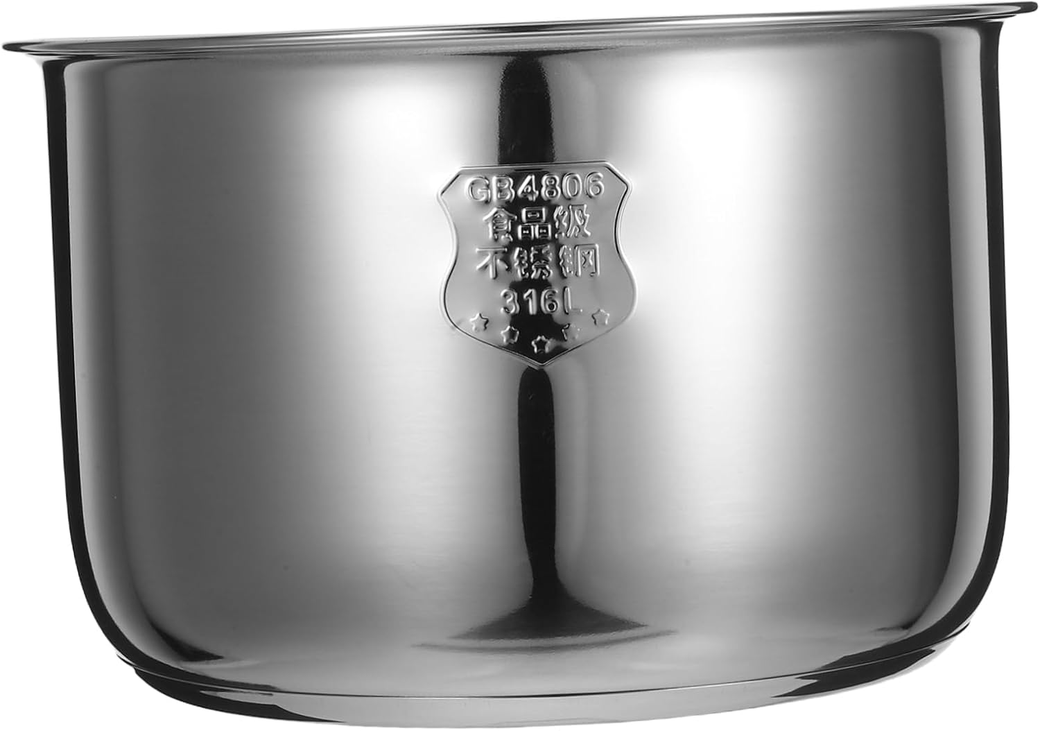 Rice Cooker Inner Replacement Stainless Steel No Residue Electric Cooker Accessory Easy to Clean