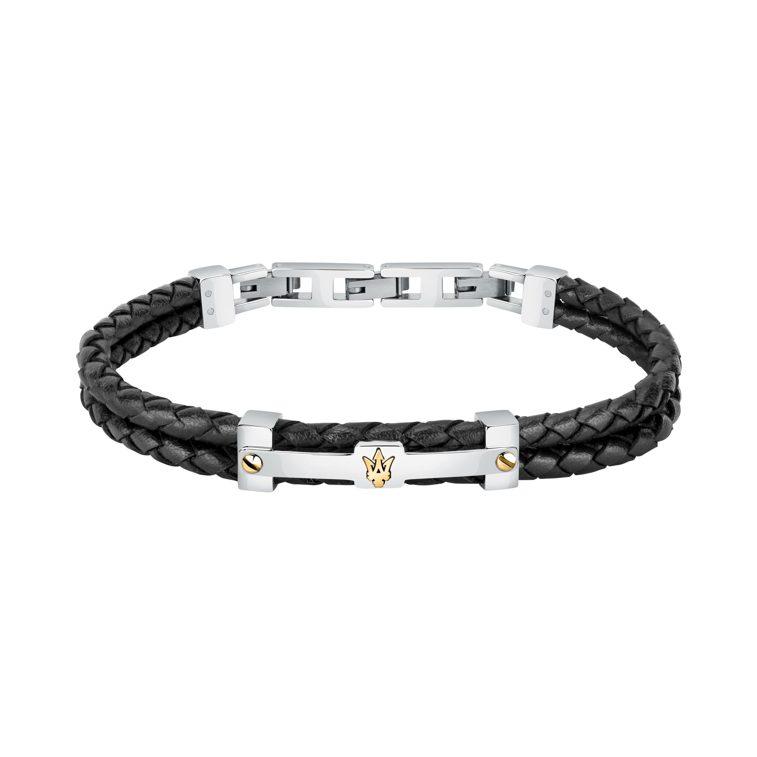 Jewels Bracciale Uomo in Acciaio,pelle riciclata,IP oro rosa - JM422AVE10
