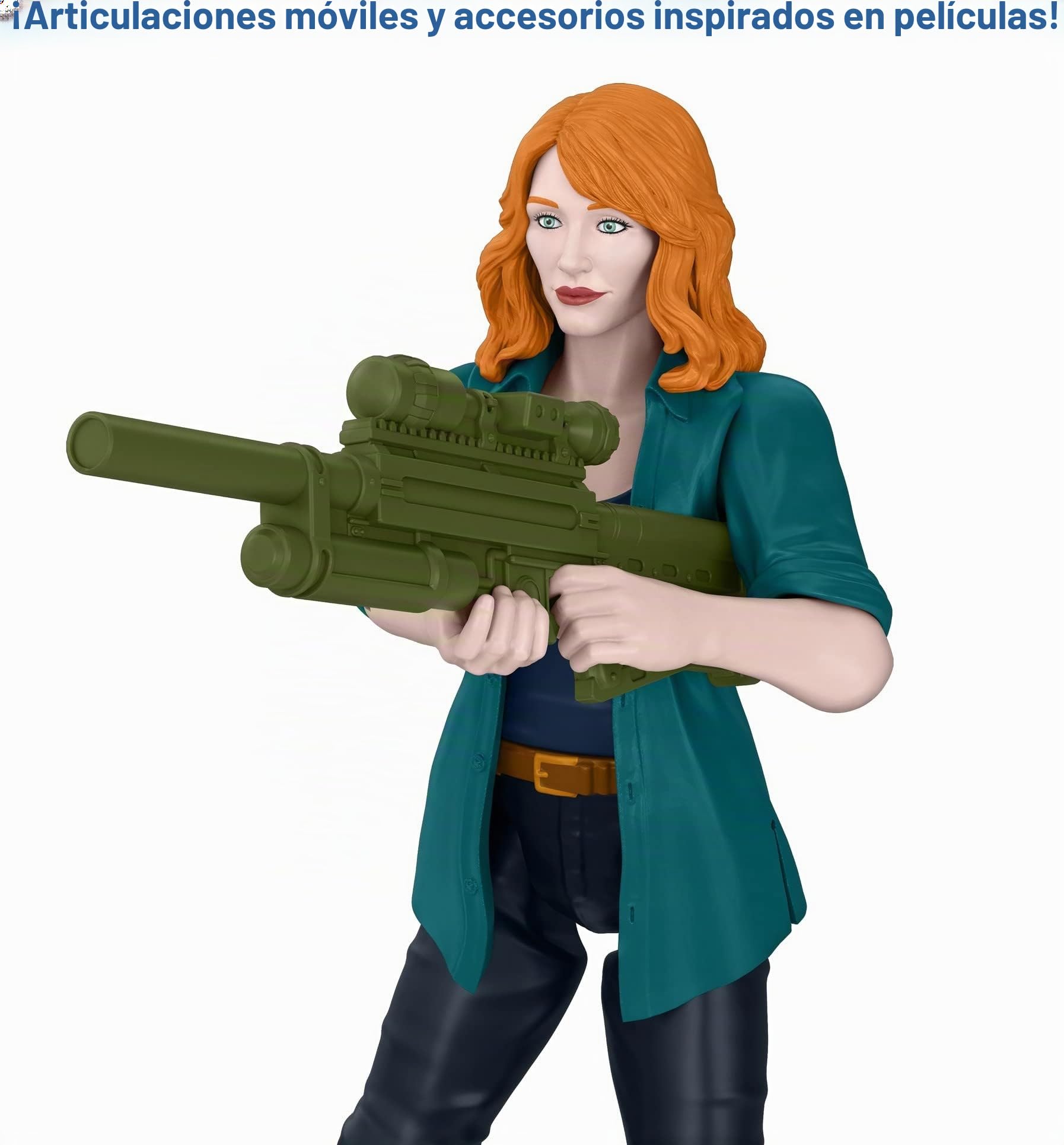 Jurassic World Dominion Claire y Dilophosaurus Human and Dino Pack con 2 figuras de acción y accesorios, juego de regalo de juguete y coleccionable