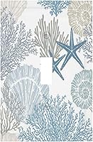 Vista 23 de Mid Century Morden Boho - Placa de pared para interruptor de luz dúplex de 1 banda, placa frontal decorativa eléctrica para receptáculo para baño