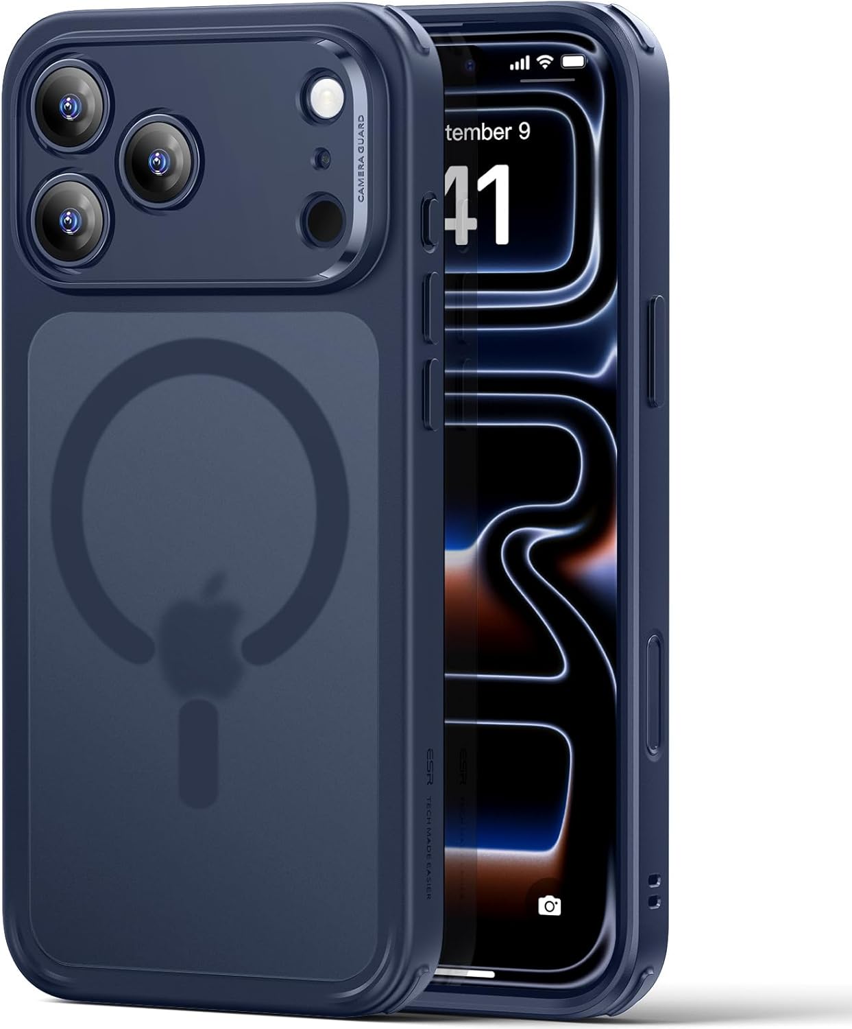 ESR for iPhone 17 Pro Max Case, Camera Control, Compatible with MagSafe, Shockproof Military-Grade Protection, Magnetic Phone Case for iPhone 17 Pro Max, Classic Hybrid Case, Frosted Blue iPhone 17 Pro Max B-Frosted Blue