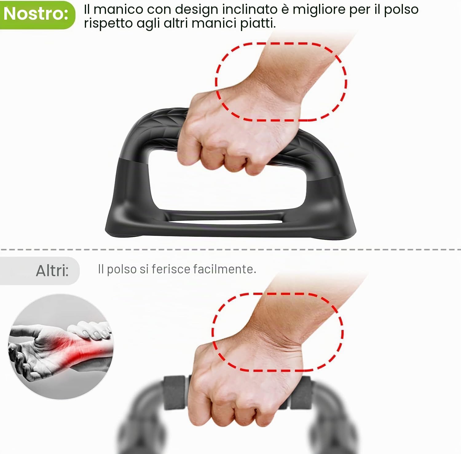 SELEWARE Barre per Flessioni, Antiscivolo Parallele, con Impugnatura in Gomma Morbida, per Calisthenics Fitness Allenamenti a Pavimento, Struttura Robusta, Supporto 226,8 kg