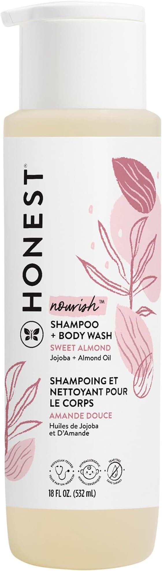 Nourish Shampoo and Body Wash - Sweet Almond by Honest for Kids - 18 oz Shampoo and Body Wash