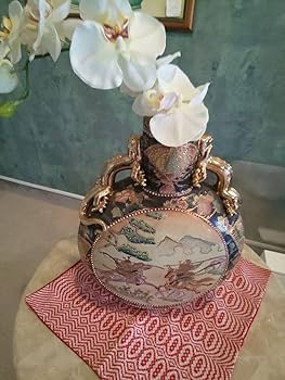 Amazon.co.jp: 荘厳な アンティークの 竜の模様の 平たい形の 壺