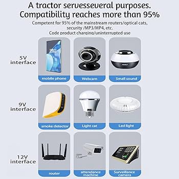 Amazon.co.jp: 無停電電源装置 ポータブルUPSルーター5V 9V 12V