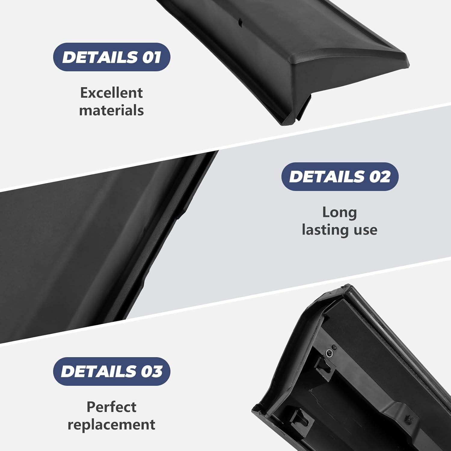 Sliding Door Trim Molding Cover Front Passenger Side fits CX-9 2016-2023 Replaces TK48-51-RA0B, TK48 51 RA0B, TK4851RA0B