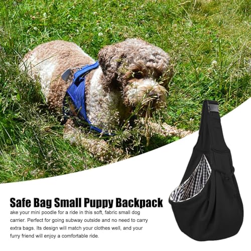 Mochila de transporte para perros pequeños con correa ajustable manos libres 3