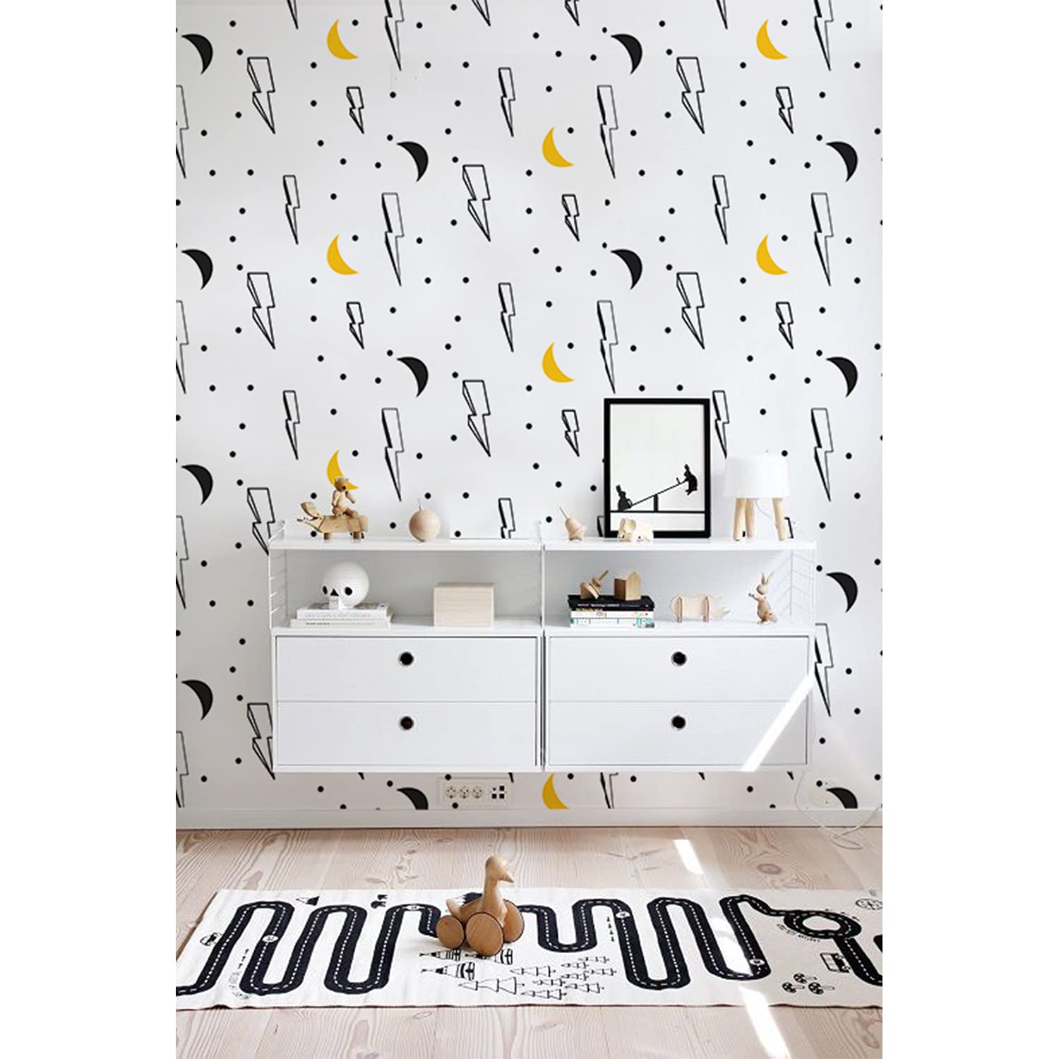 Papier peint abstrait super heros deco murale latex grand format 250x104cm haute definition