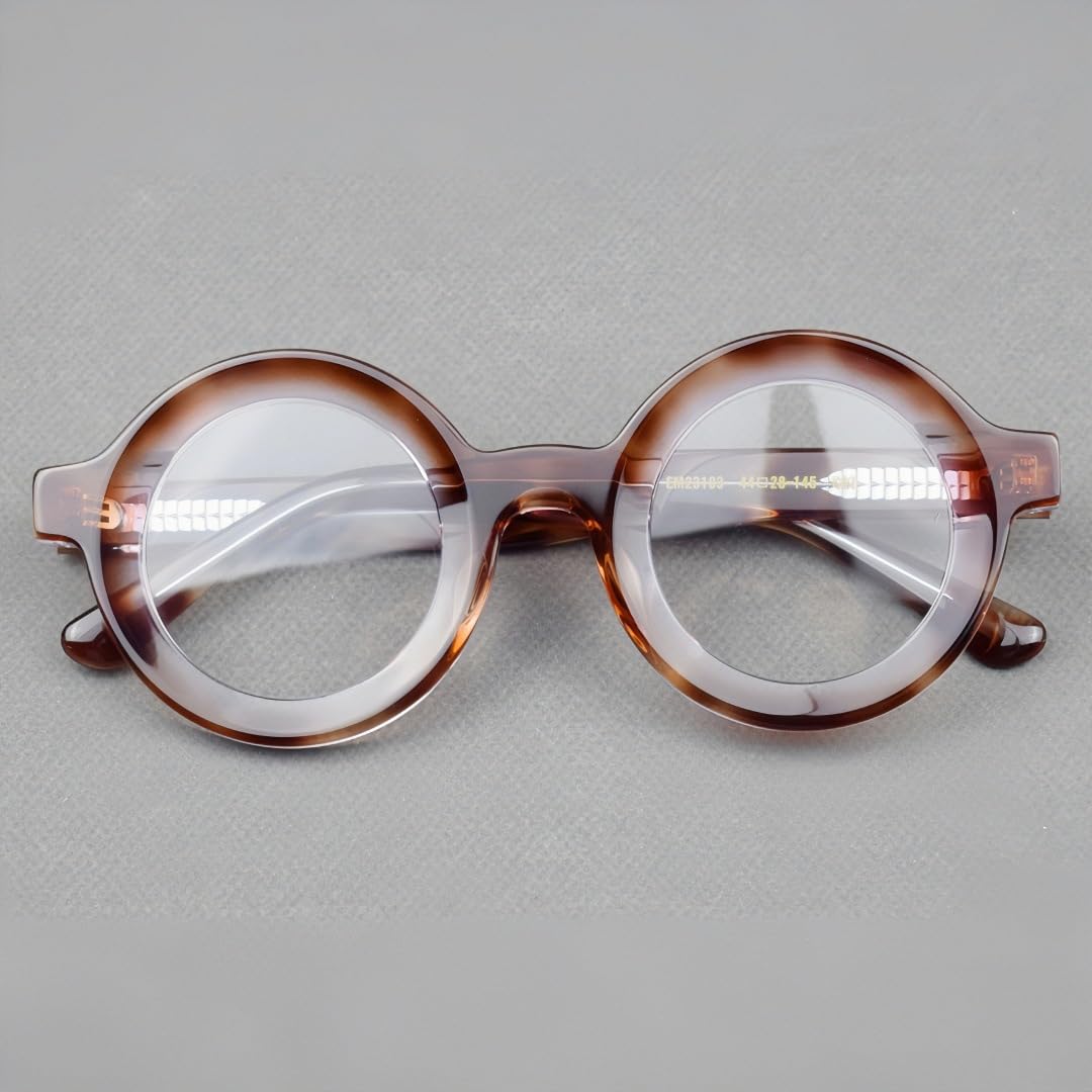 Okulary przeciwsłoneczne z octanu w modnej, okrągłej oprawie retro