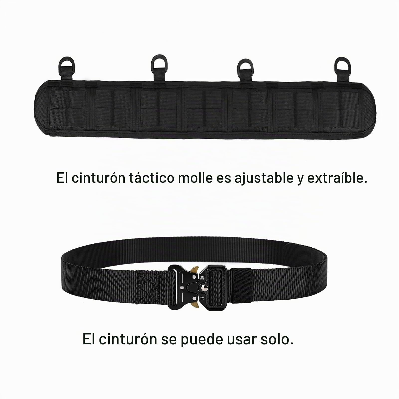 Cinturón táctico Mille Cinturón Resistente de Trabajo Pesado Ajustable con Correa Libre para Actividades al Aire Libre