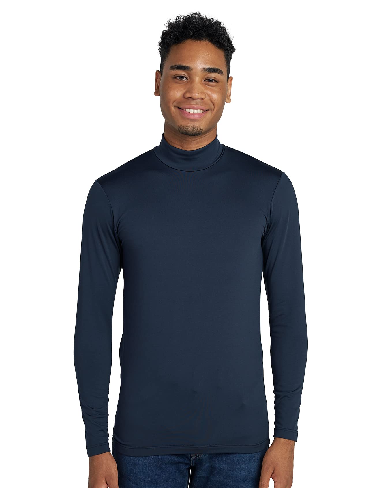 LAPASA Maglia Termica da Uomo con Collo Alto Finto in Micropile - Abbigliamento Termico Traspirante Maniche Lunghe Fodera in Pile Strato Base M102/M123/M132