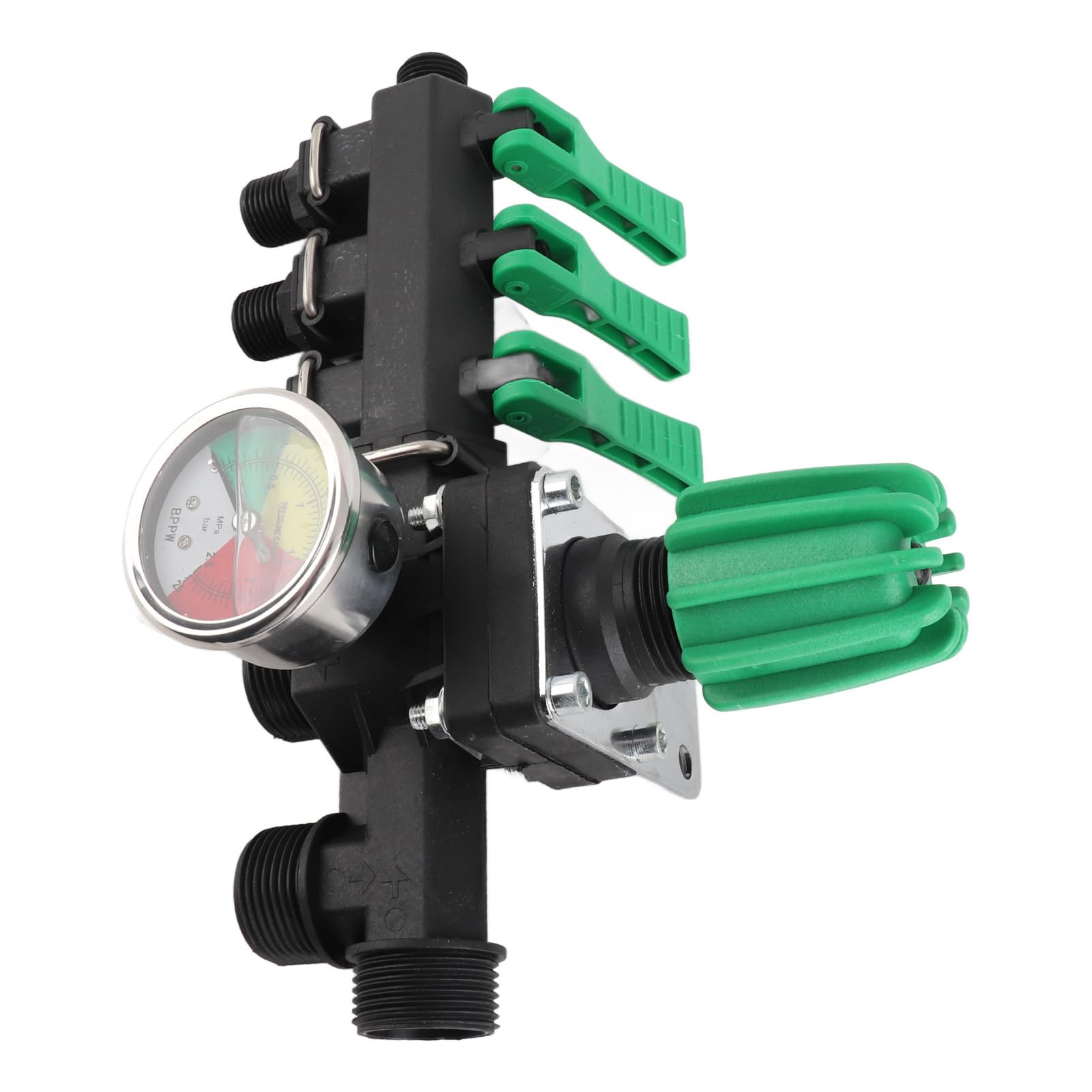 Válvula de control del rociador agrícola de 3 vías Divisor de agua de latón pesado para el de pulverización de agricultura 1/2 "NPT Enutlet con palanca ergonómica resistente a