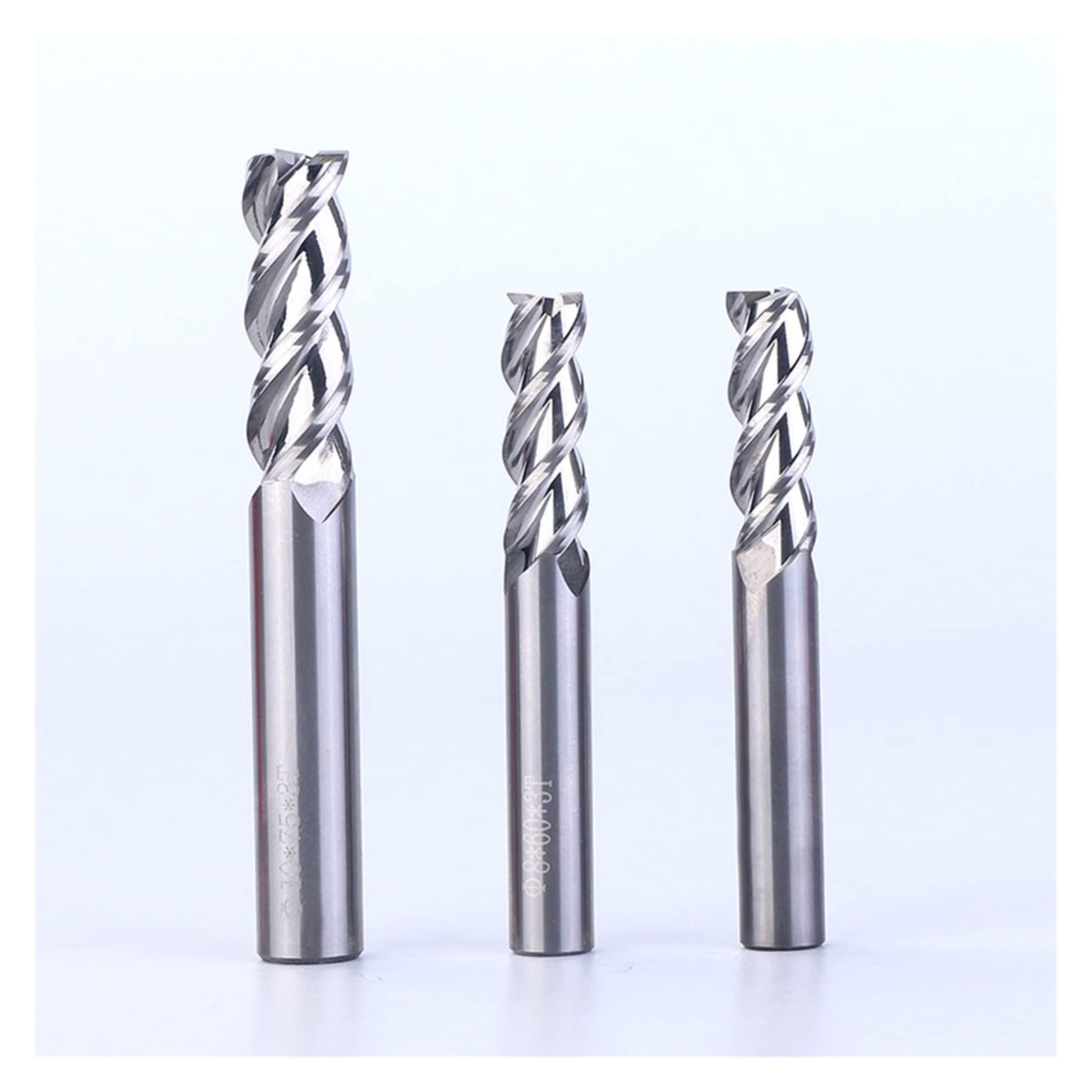 Router-Bits 3mm Aluminium-Kupfer-Holzfräser-Endmühle HRC55 3. Flöte CNC Fräser Wolfram-Stahl-Fräser-Endmühle (Size : 3X4DX50L-3F, Color : 10 Pezzi)