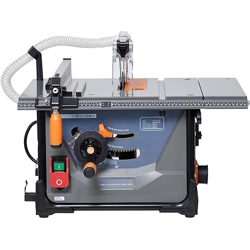 Portable Table Saw 8.5 in, 15 AMP, 5000 RMP Compact Jobsite Table Saw with Dust Collection, 60T Blade, 90°Cross Cut & 0-45°Cutting for Woodworking & DIY