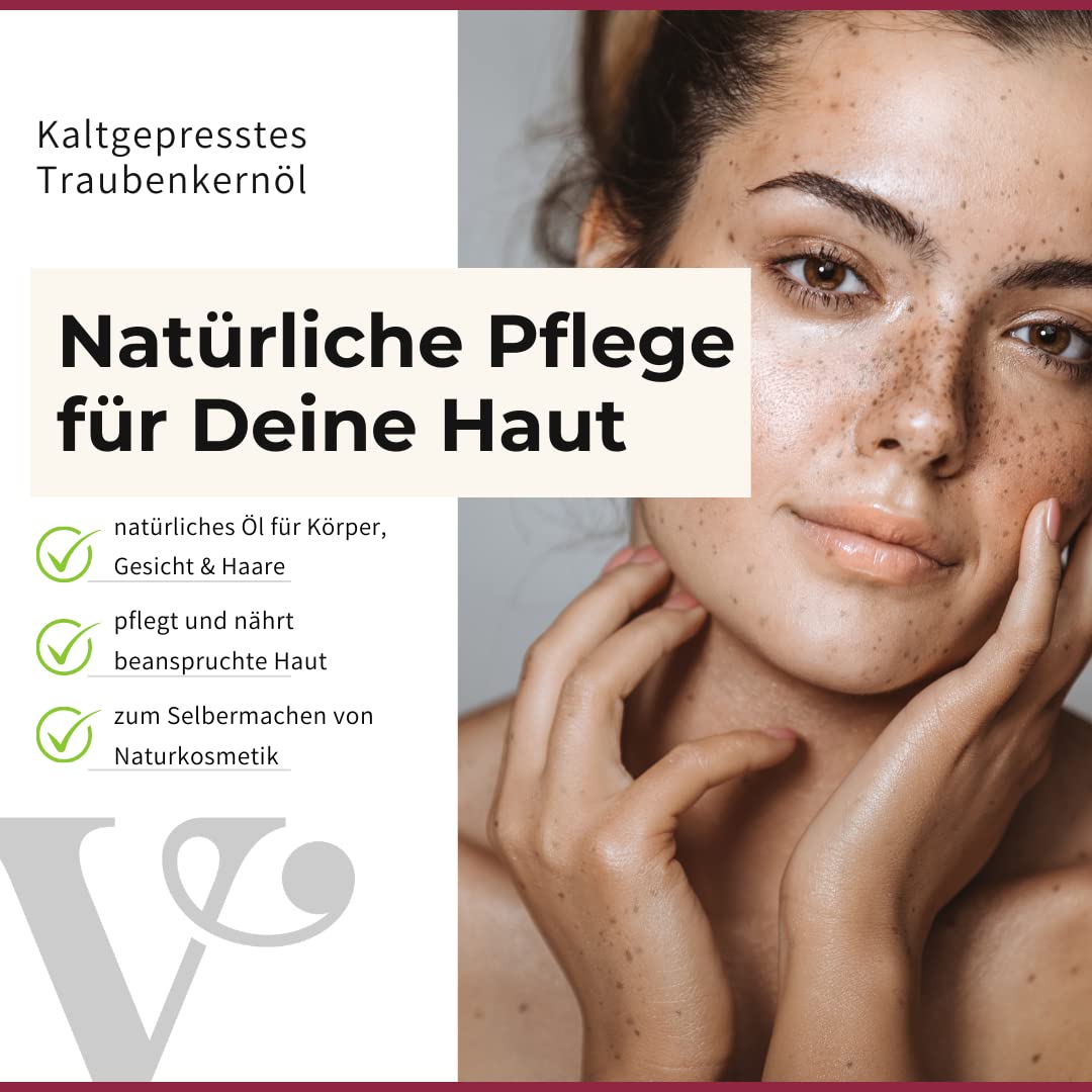 Vitis Traubenkernöl kaltgepresst 2x 250ml – natives Speiseöl reich an Vitamin E – zum Braten, Kochen, Backen & Salat – von der Mosel
