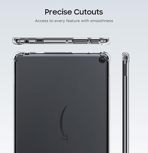 Miniatura 6 de MoKo Case for All-New Tienda Kindle Fire HD 10 Tablet (13th Generation, 2023 Release) 10.1", Ultra Clear Soft Flexible Transparent TPU Skin Bumper