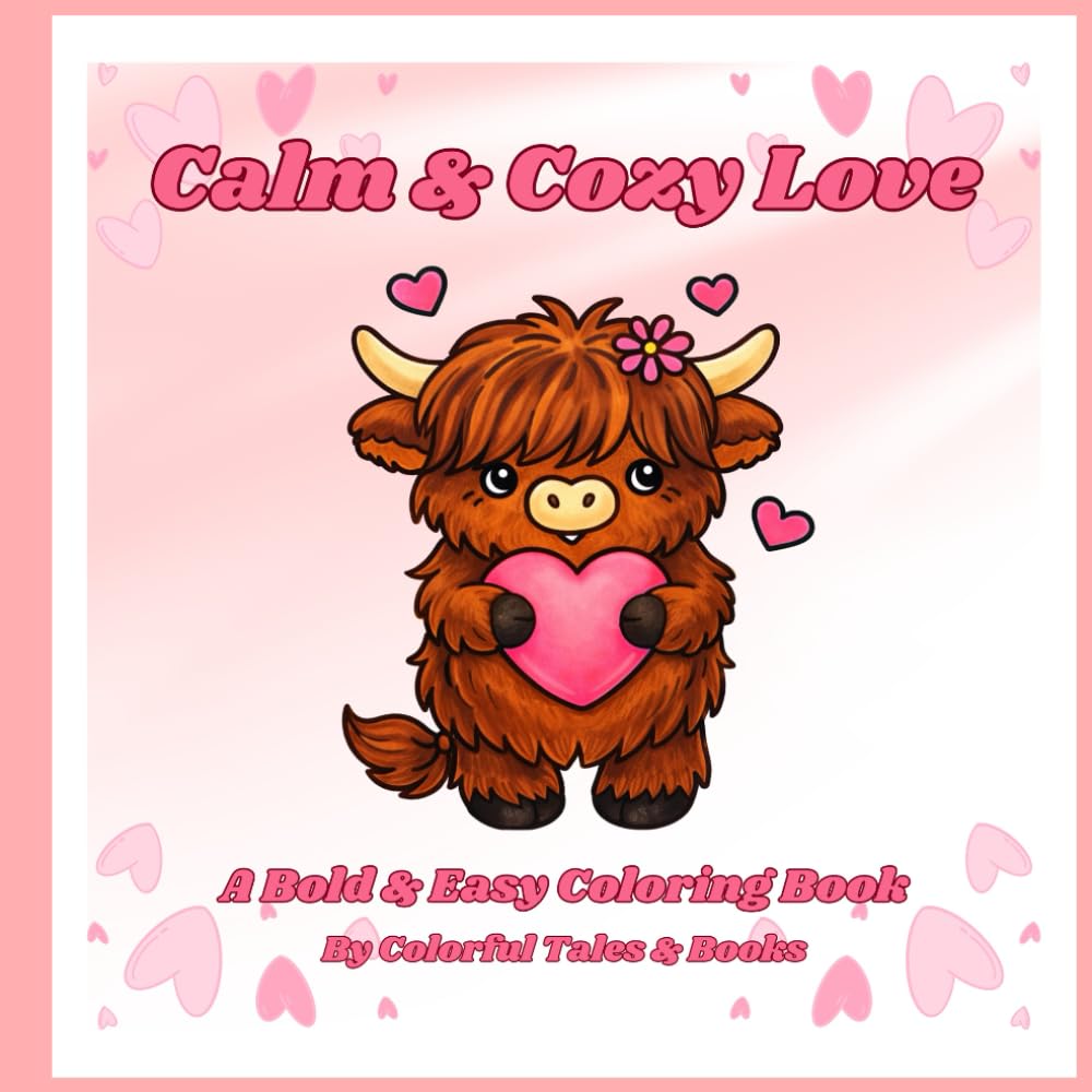 Calm & Cozy Love: A Bold & Easy Coloring Book