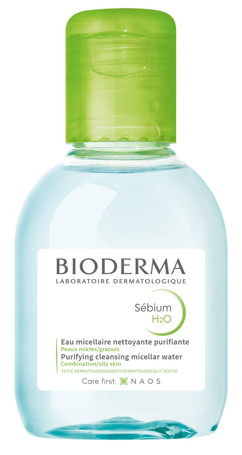 Bioderma Sebium H2O Purifying Micellar Cleansing Water and Makeup Removing Solution with Zinc Gluconate & Copper Sulphate For Combination to Oily Skin 100 ml