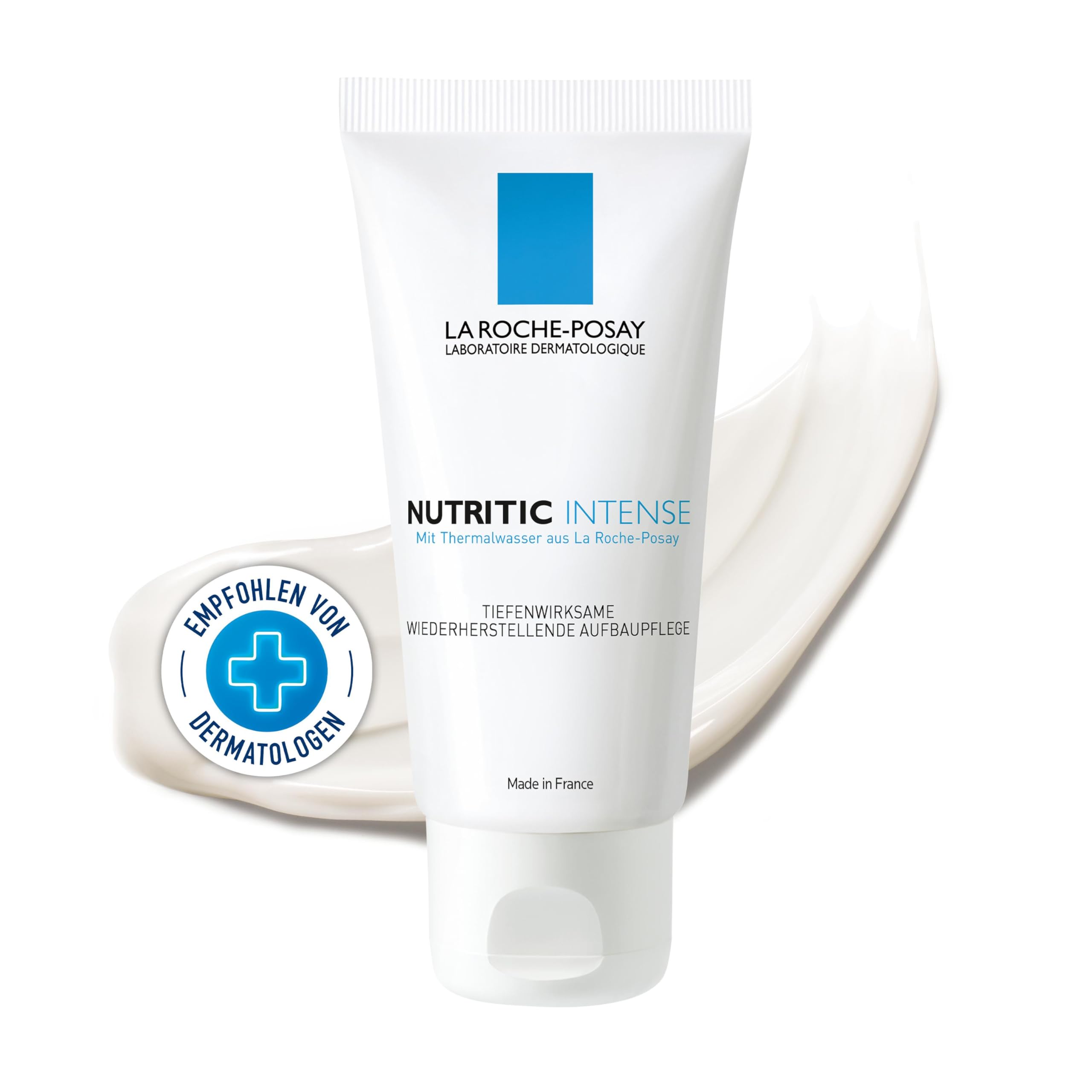 La Roche Posay Nutritic Intense, Gesichtscreme für trockene bis sehr trockene Haut, Tiefenwirksame, wiederherstellende Aufbaupflege, Bei Spannungsgefühlen, Kribbeln oder Stechen, Rückfettend, 50 ml