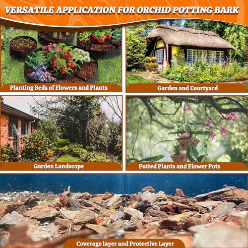 AVALUTION Orchid Potting Bark-18QT Organic Orchid Bark for Plants, All Natural Pine Bark Wood Chips for Houseplant Mulch, Orchid Plants Root Development, Mulch for Potted Plants - Thumbnail 6
