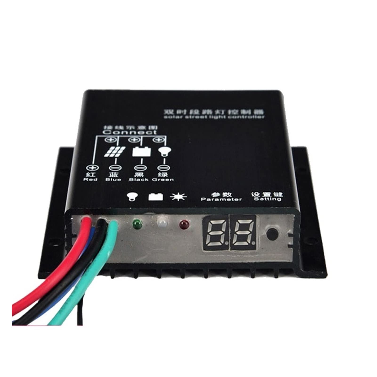 LNHHG PWM Solar Charge Controller 12V 24V Solar Panel Battery Regulator 10A/20A Waterpoof Solar Street Light Controller(20A)